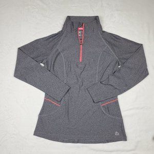RBX Gray Orange 1/4 Zip Athletic Pullover